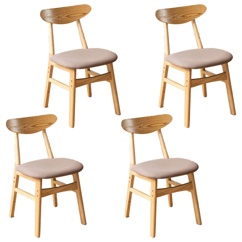Wood Industrial Kitchen Dining Room Chair Open Back Side Chair