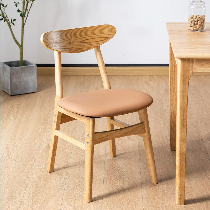 Wood Industrial Kitchen Dining Room Chair Open Back Side Chair