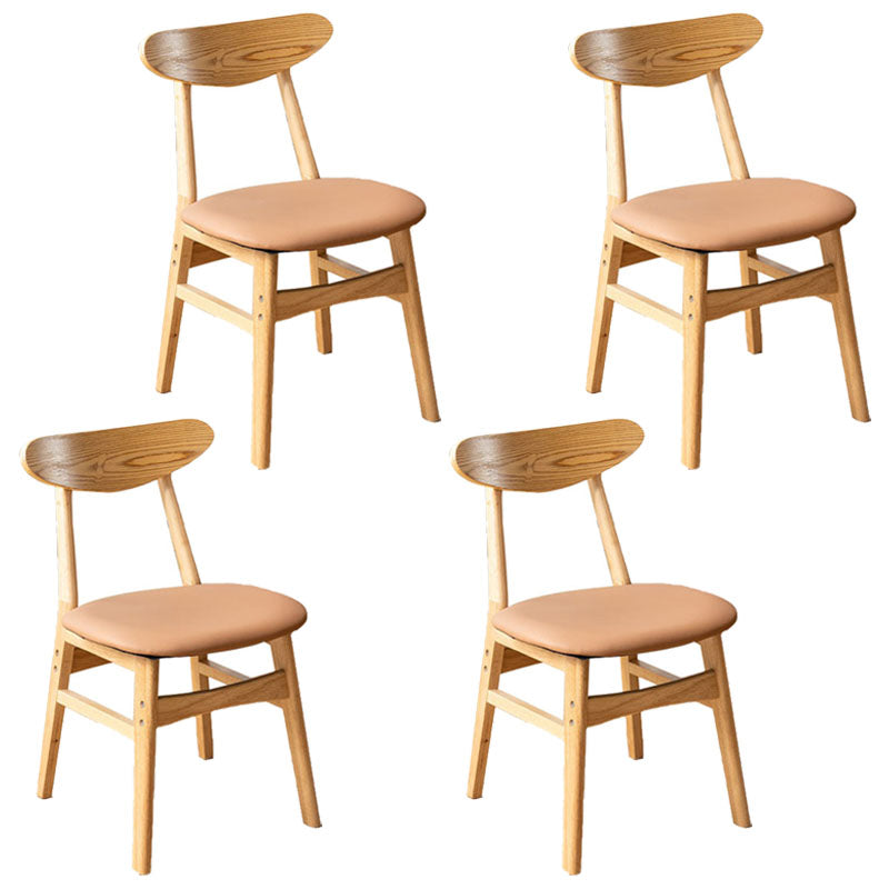 Wood Industrial Kitchen Dining Room Chair Open Back Side Chair