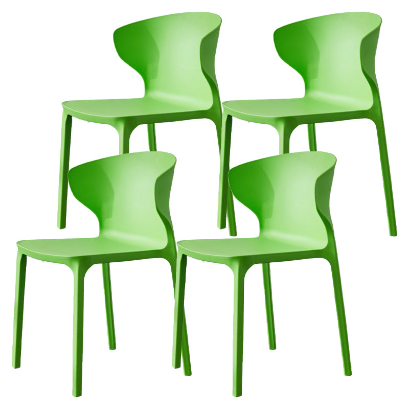 Scandinavian Plastic Side Chair Wingback Dining Kitchen Room Chair