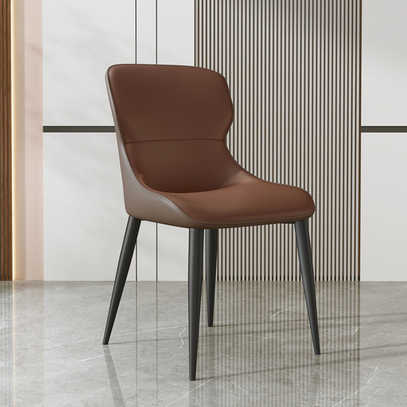 Modern Dining Room Chairs Armless Leather Dining Chairs for Home