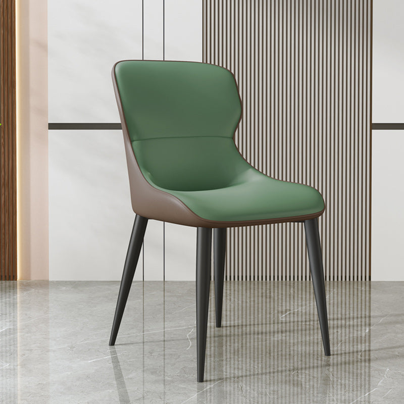 Modern Dining Room Chairs Armless Leather Dining Chairs for Home