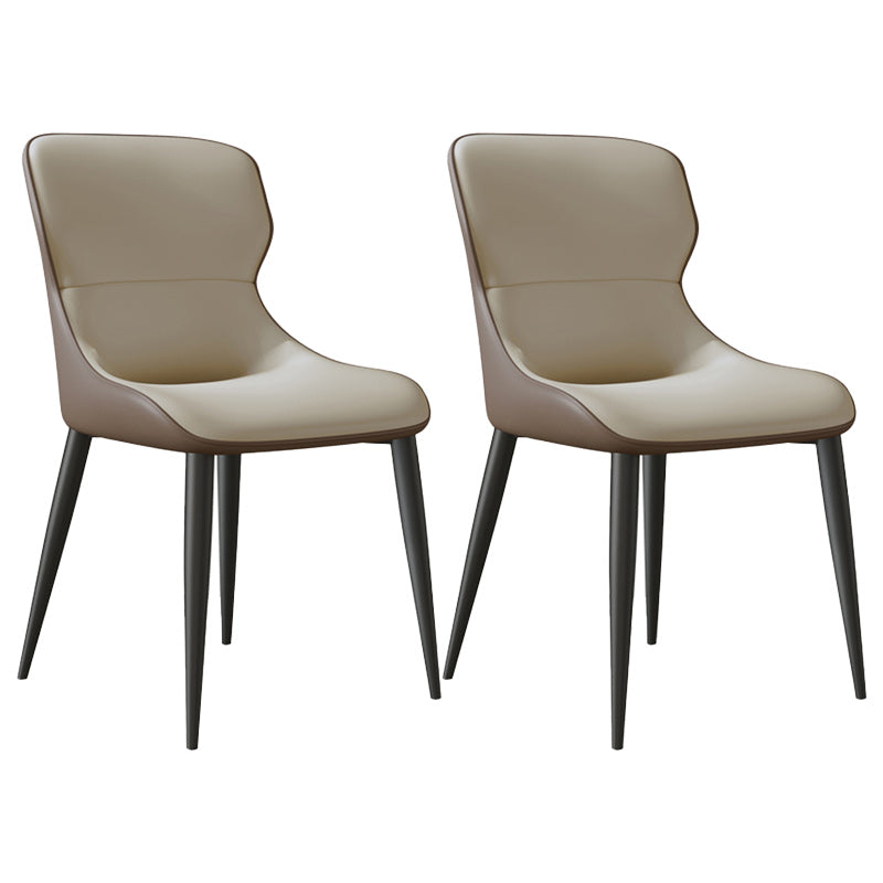 Modern Dining Room Chairs Armless Leather Dining Chairs for Home