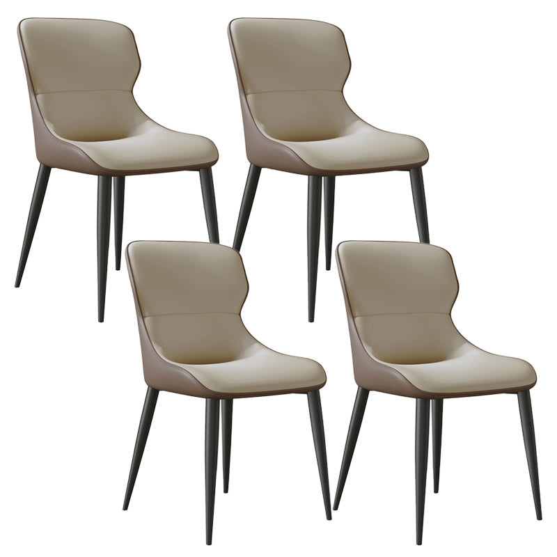 Modern Dining Room Chairs Armless Leather Dining Chairs for Home