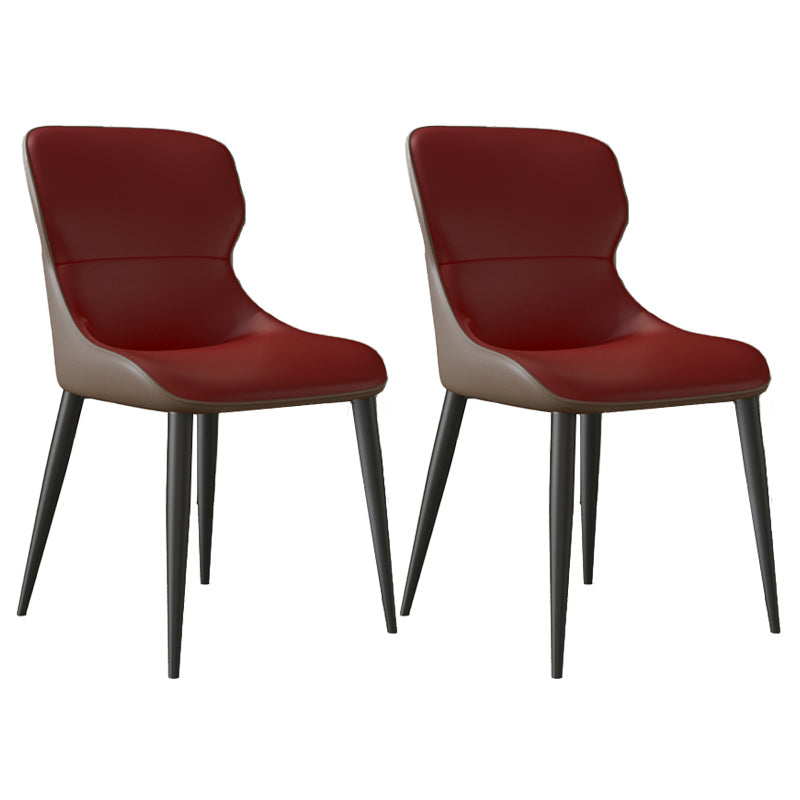 Modern Dining Room Chairs Armless Leather Dining Chairs for Home