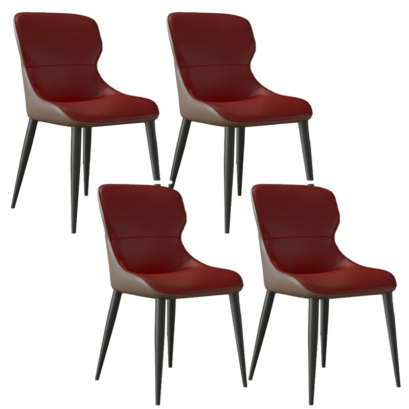 Modern Dining Room Chairs Armless Leather Dining Chairs for Home