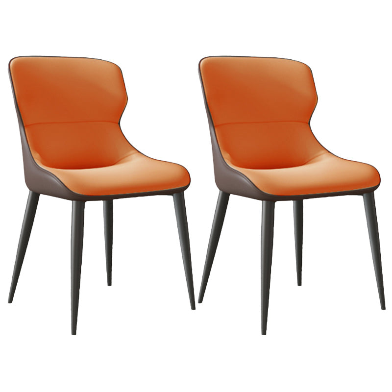 Modern Dining Room Chairs Armless Leather Dining Chairs for Home
