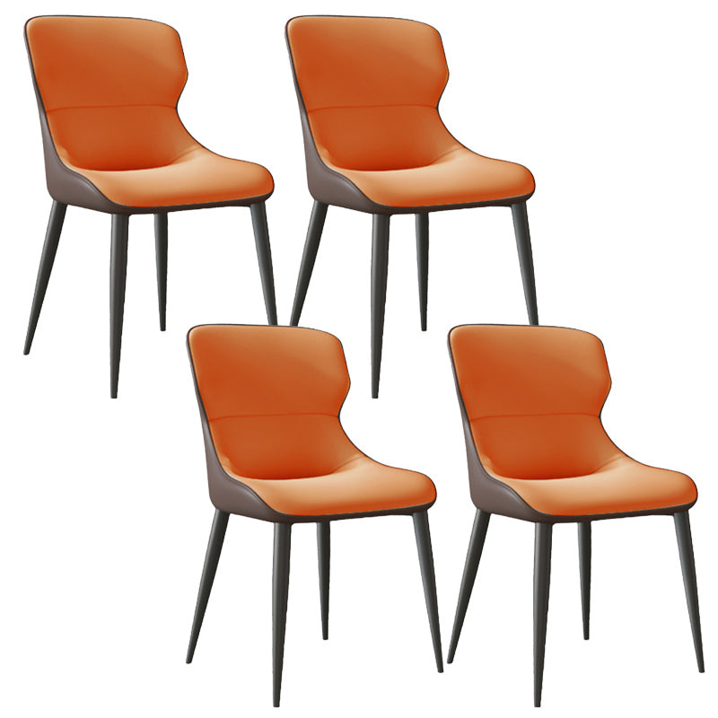 Modern Dining Room Chairs Armless Leather Dining Chairs for Home