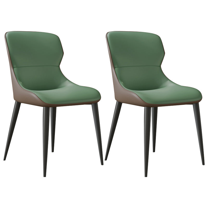Modern Dining Room Chairs Armless Leather Dining Chairs for Home