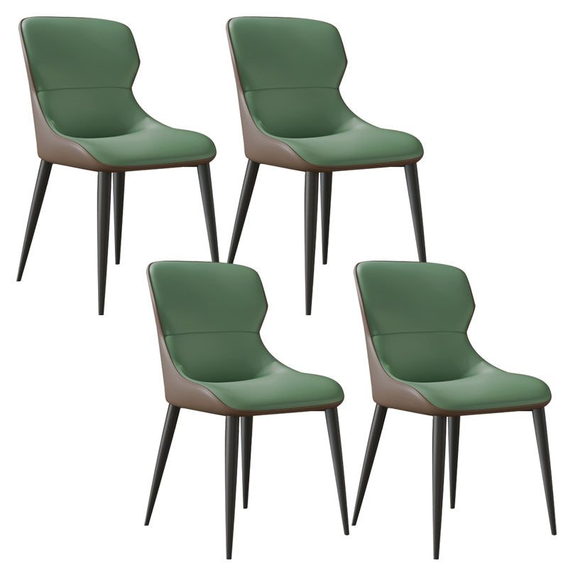 Modern Dining Room Chairs Armless Leather Dining Chairs for Home