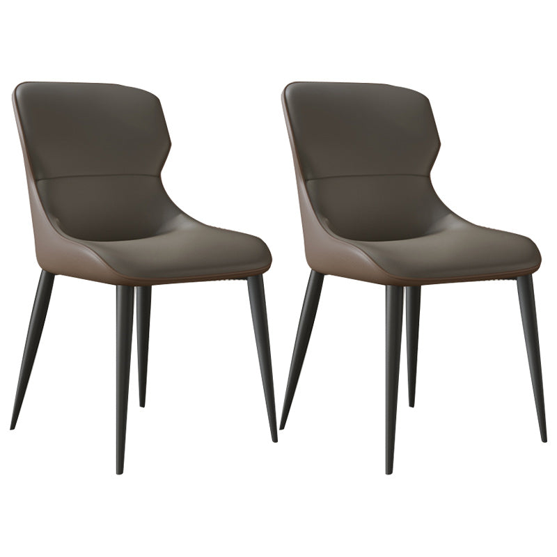 Modern Dining Room Chairs Armless Leather Dining Chairs for Home