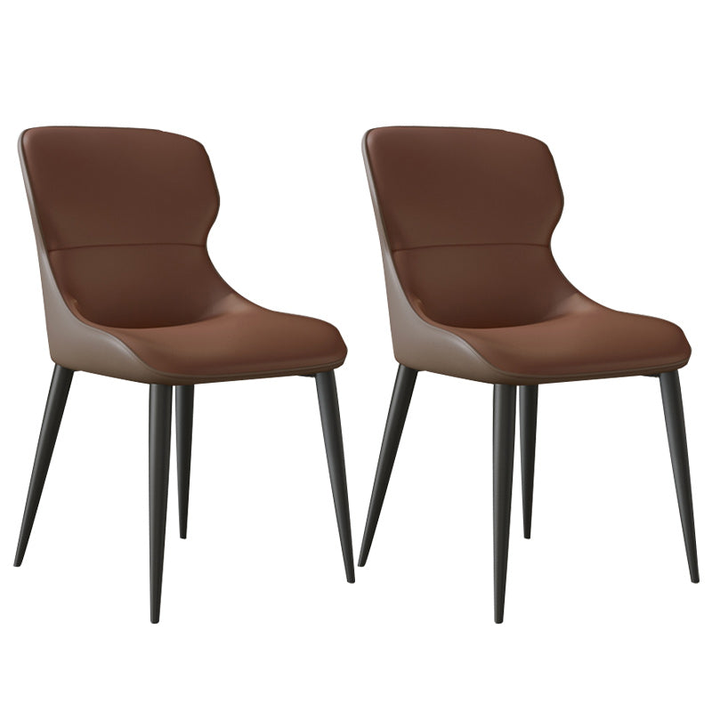 Modern Dining Room Chairs Armless Leather Dining Chairs for Home