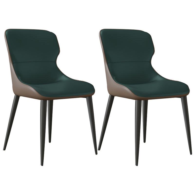 Modern Dining Room Chairs Armless Leather Dining Chairs for Home