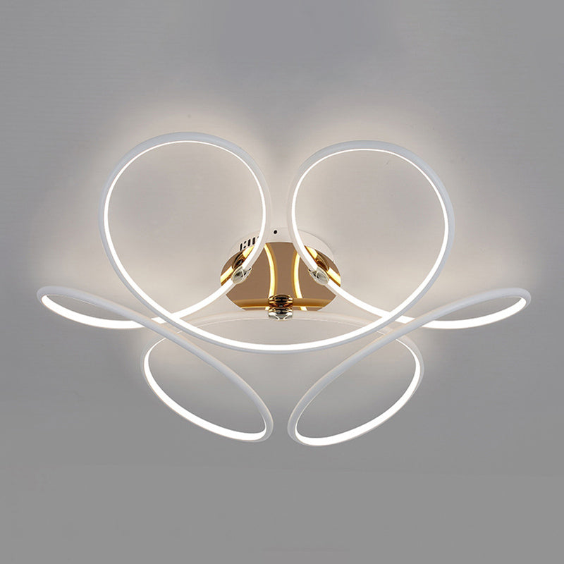 Modern Style Linear Shape Ceiling Lighting Metal 1 Light Ceiling Light for Bedroom