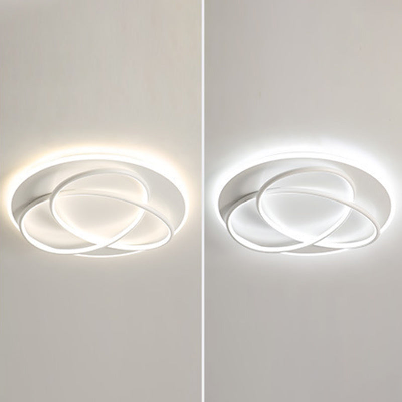 Modern Style Linear Shape Ceiling Lighting Metal 2 Light Ceiling Light for Bedroom