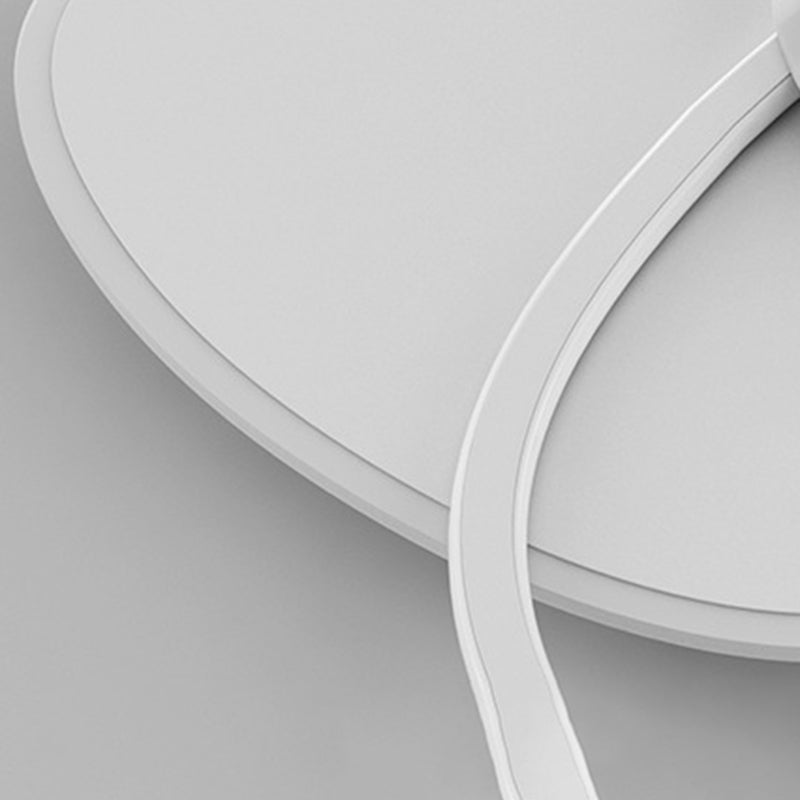 Modern Style Geometry Ceiling Lights Metal 3 Light Ceiling Lamps for Bedroom in White