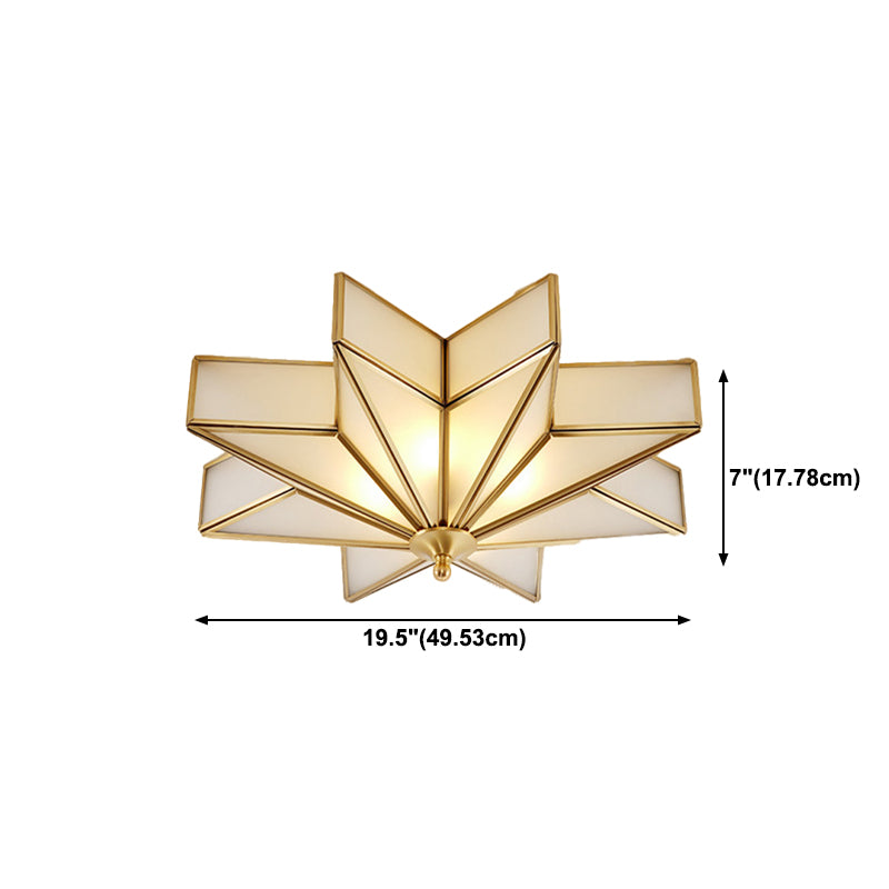 Glass Ceiling Light Fixture Minimalist Style Ceiling Flush Mount