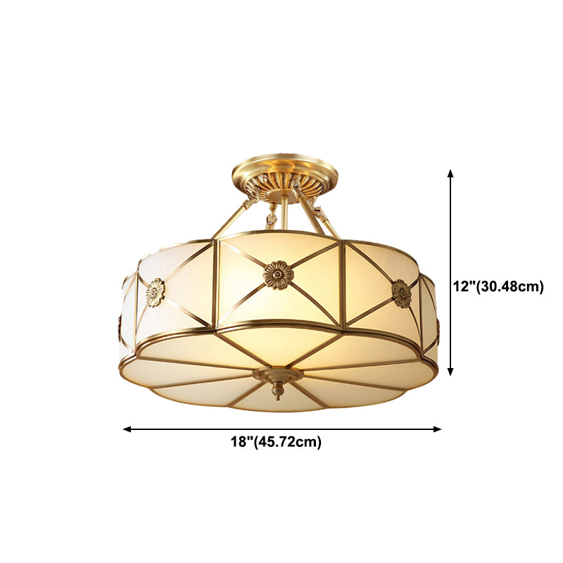 Glass Ceiling Light Fixture Minimalist Style Ceiling Flush Mount