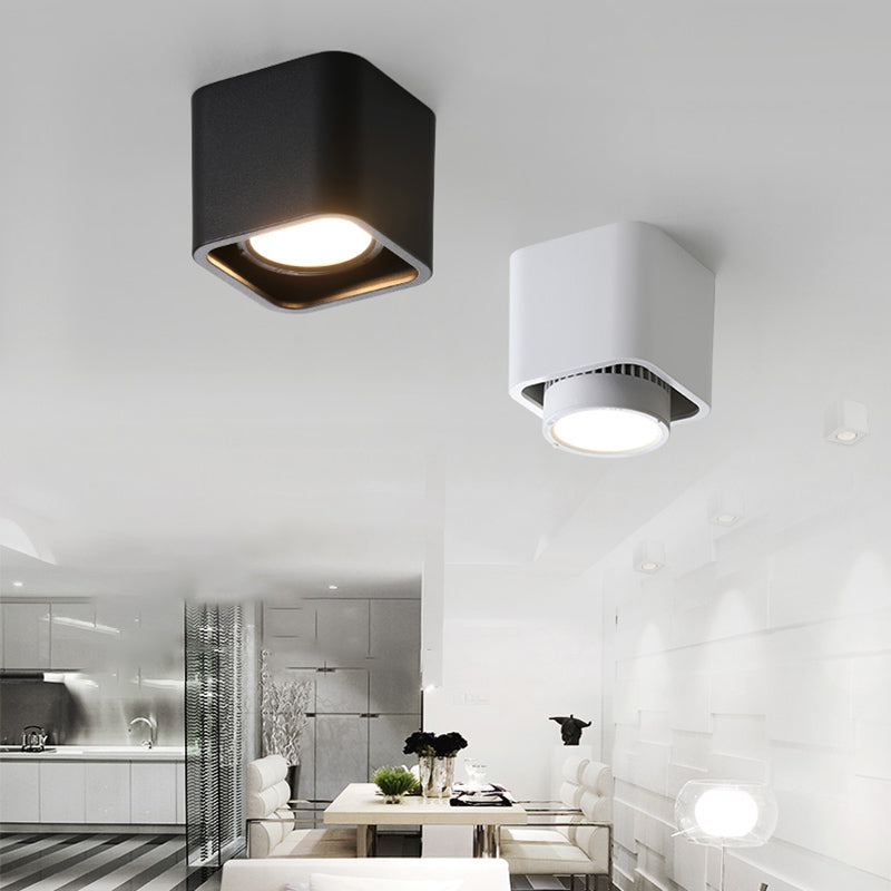 Modern Simple Style Aluminum Ceiling Light Metal Shade Geometry Ceiling Lamp for Bedroom