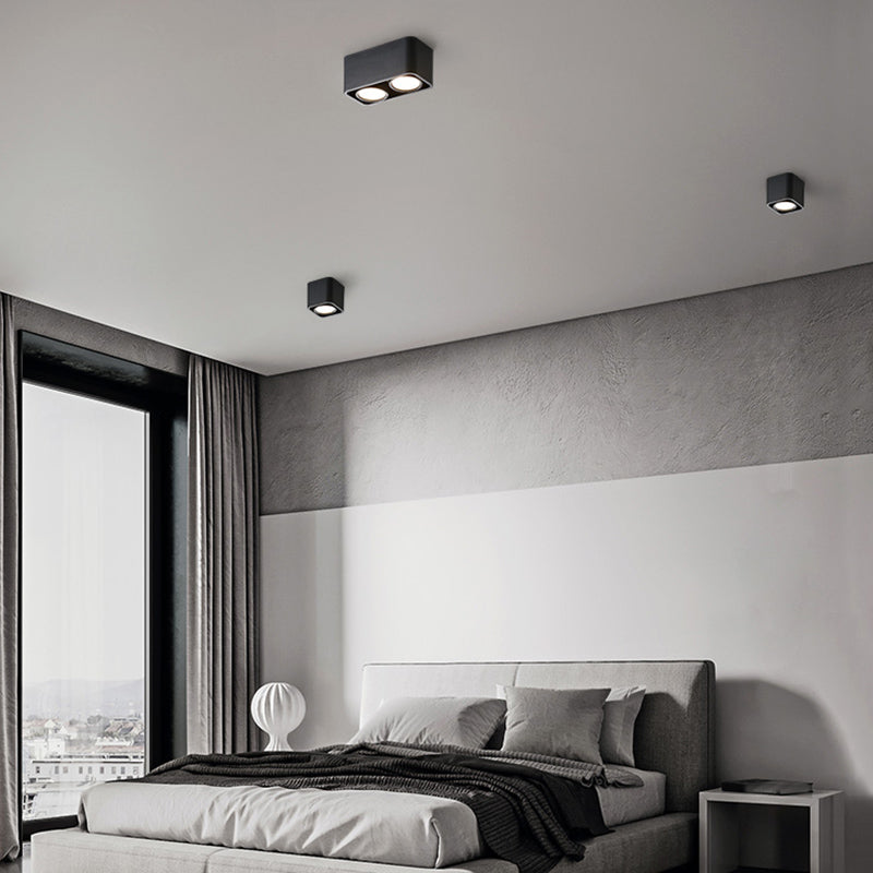 Modern Simple Style Aluminum Ceiling Light Metal Shade Geometry Ceiling Lamp for Bedroom