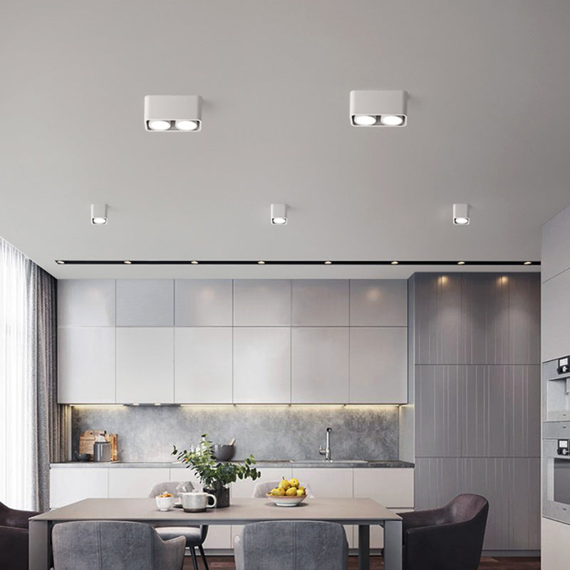 Modern Simple Style Aluminum Ceiling Light Metal Shade Geometry Ceiling Lamp for Bedroom