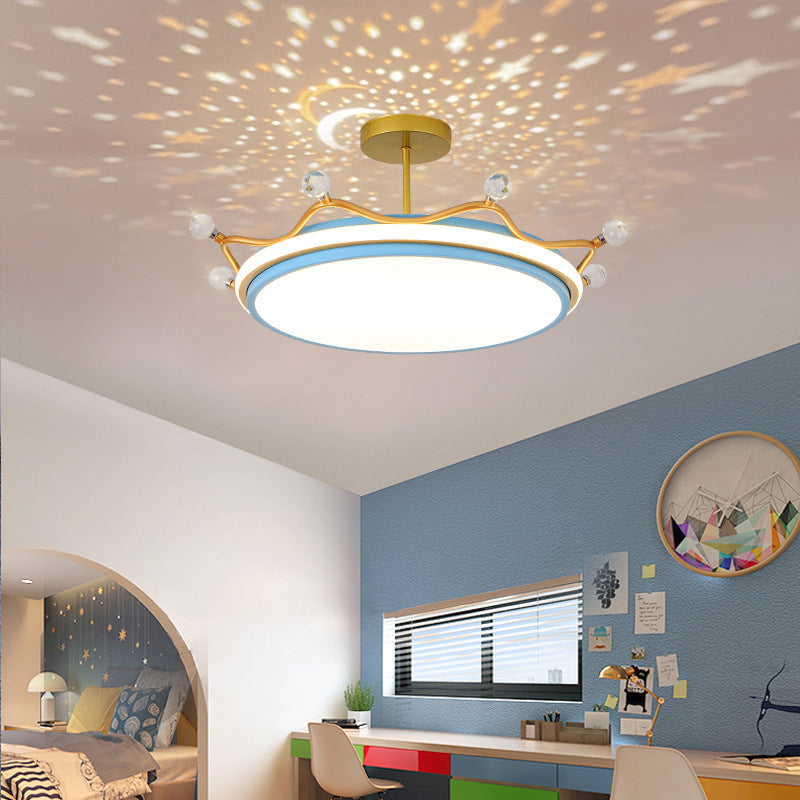 Modern Style LED Ceiling Light Colorful Flush Mount Light Fixture for Bedroom
