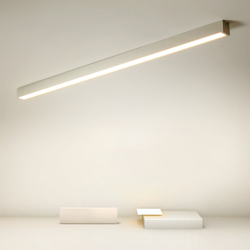 Modern Style Linear Flush Mount Light Metal 1-Light Flush Ceiling Lights