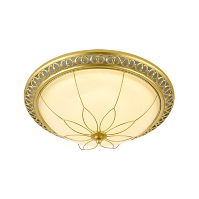 Modern Style Round Flush Mount Light Metal 2-Light Flush Ceiling Lights