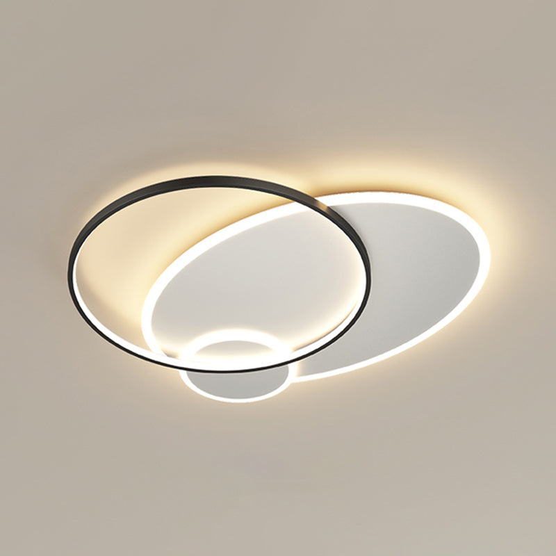 Modern Style Geometry Ceiling Fixtures Metal 3 Light Flush Mount Ceiling Light Fixtures
