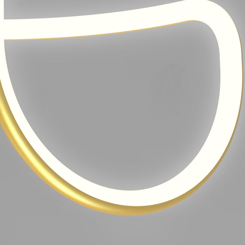 Modern Style Linear Shape Ceiling Fixture Metal 1 Light Flush Ceiling Light Fixture