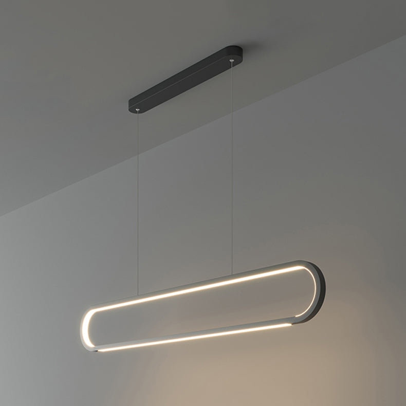 Linear Shape Island Pendants Contemporary Style Metal 2 Light Island Pendant Lights