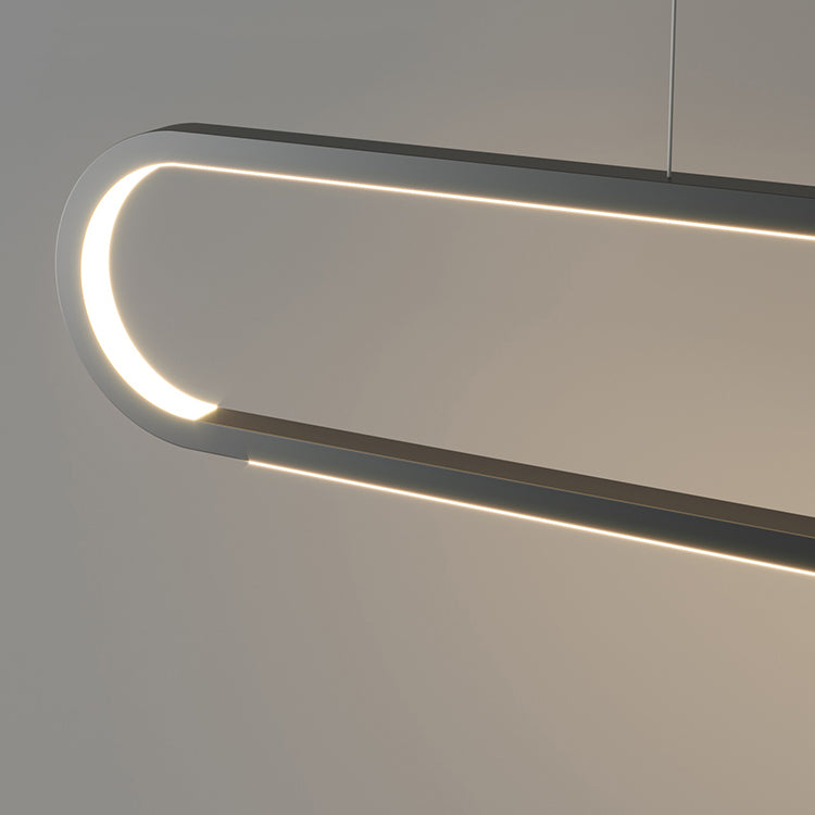 Linear Shape Island Pendants Contemporary Style Metal 2 Light Island Pendant Lights