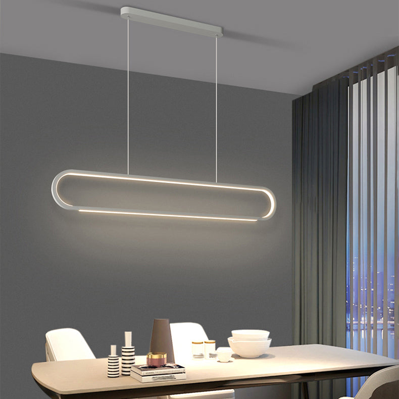 Linear Shape Island Pendants Contemporary Style Metal 2 Light Island Pendant Lights