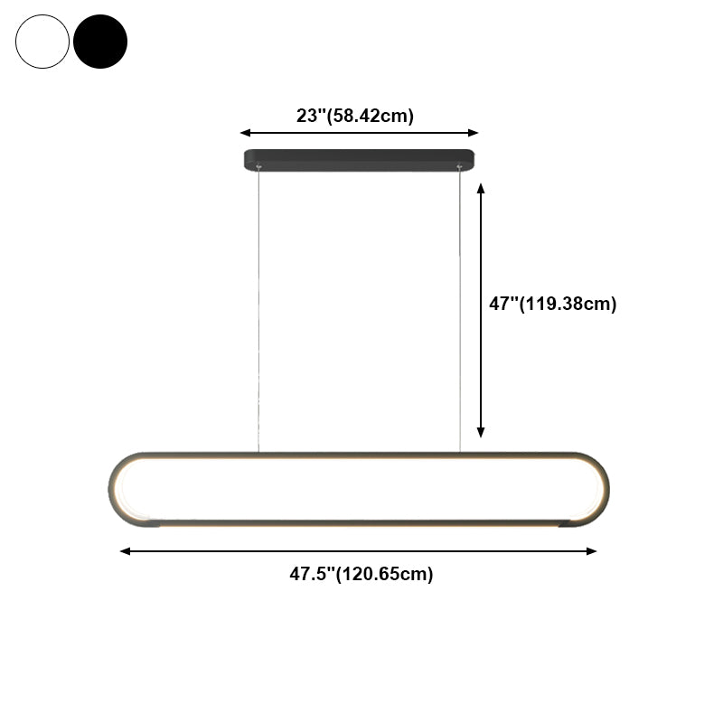 Linear Shape Island Pendants Contemporary Style Metal 2 Light Island Pendant Lights
