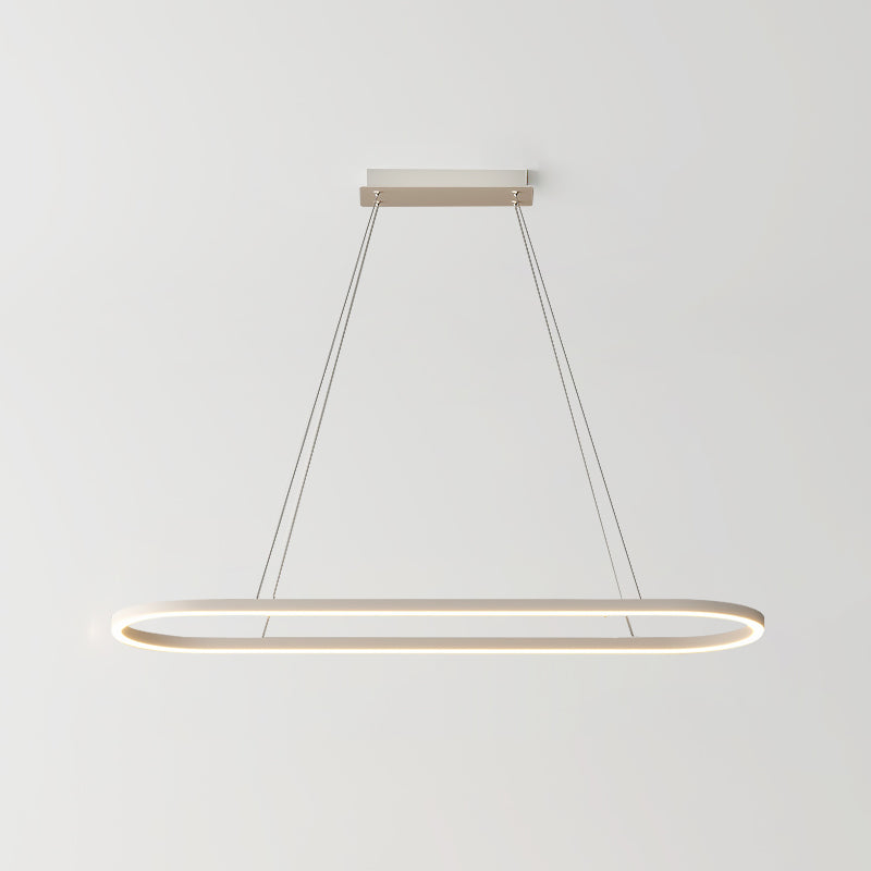 Linear Shape Island Pendant Contemporary Style Metal 1 Light Island Lighting Idea