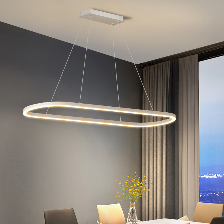 Linear Shape Island Pendant Contemporary Style Metal 1 Light Island Lighting Idea