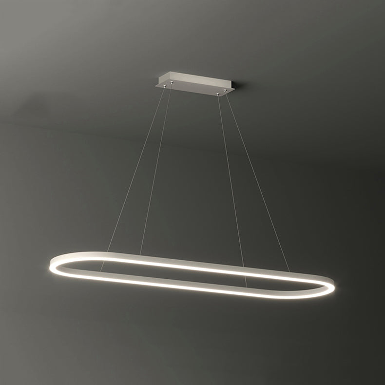 Linear Shape Island Pendant Contemporary Style Metal 1 Light Island Lighting Idea