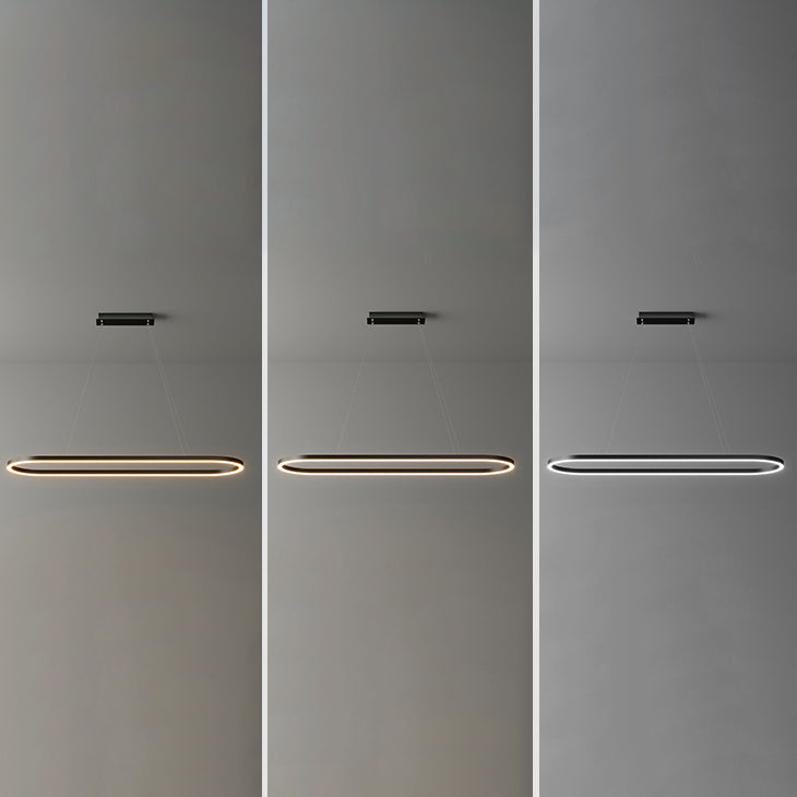 Linear Shape Island Pendant Contemporary Style Metal 1 Light Island Lighting Idea