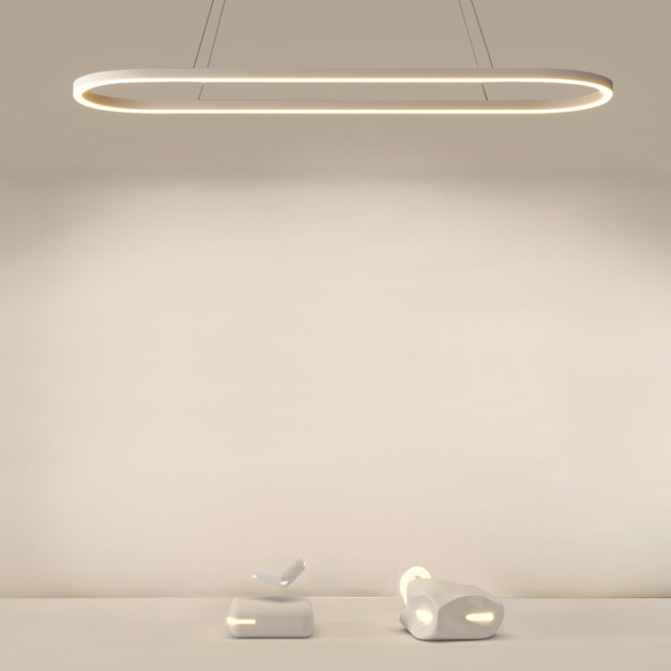 Linear Shape Island Pendant Contemporary Style Metal 1 Light Island Lighting Idea