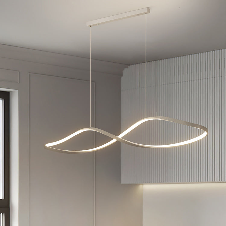 Linear Shape Island Pendant Contemporary Style Metal 1 Light Island Pendant Light