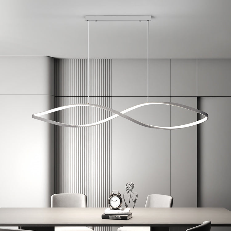 Linear Shape Island Pendant Contemporary Style Metal 1 Light Island Pendant Light