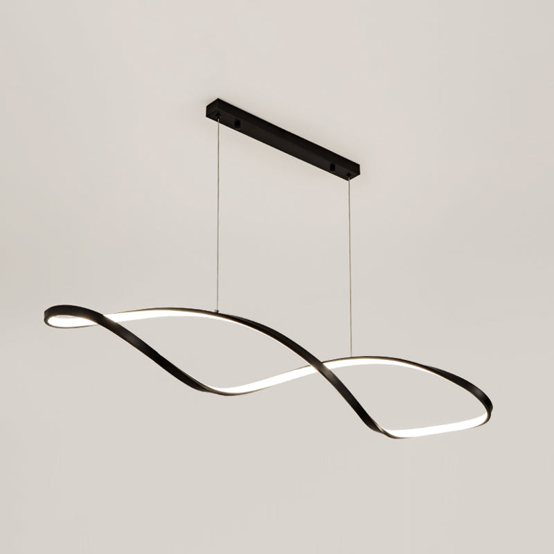 Linear Shape Island Pendant Contemporary Style Metal 1 Light Island Pendant Light