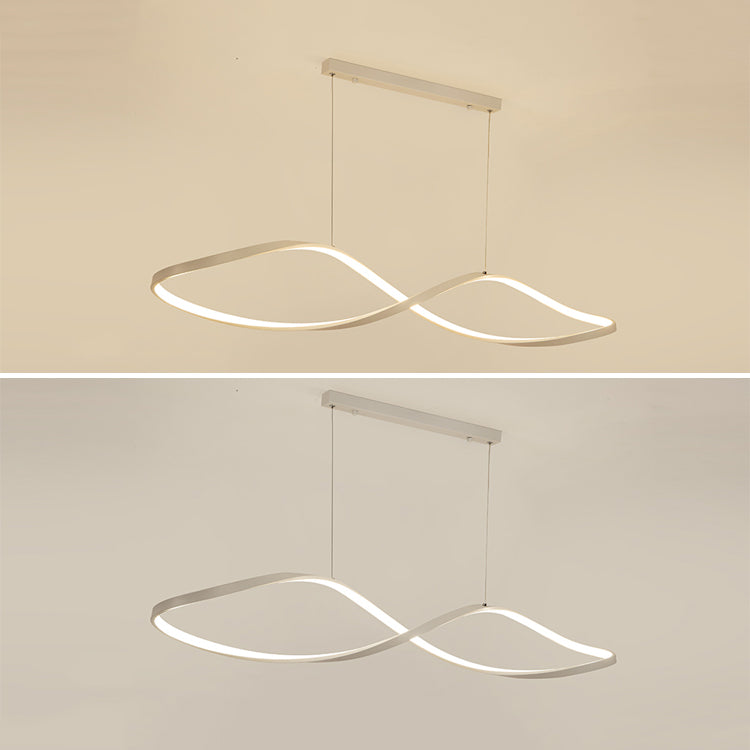 Linear Shape Island Pendant Contemporary Style Metal 1 Light Island Pendant Light