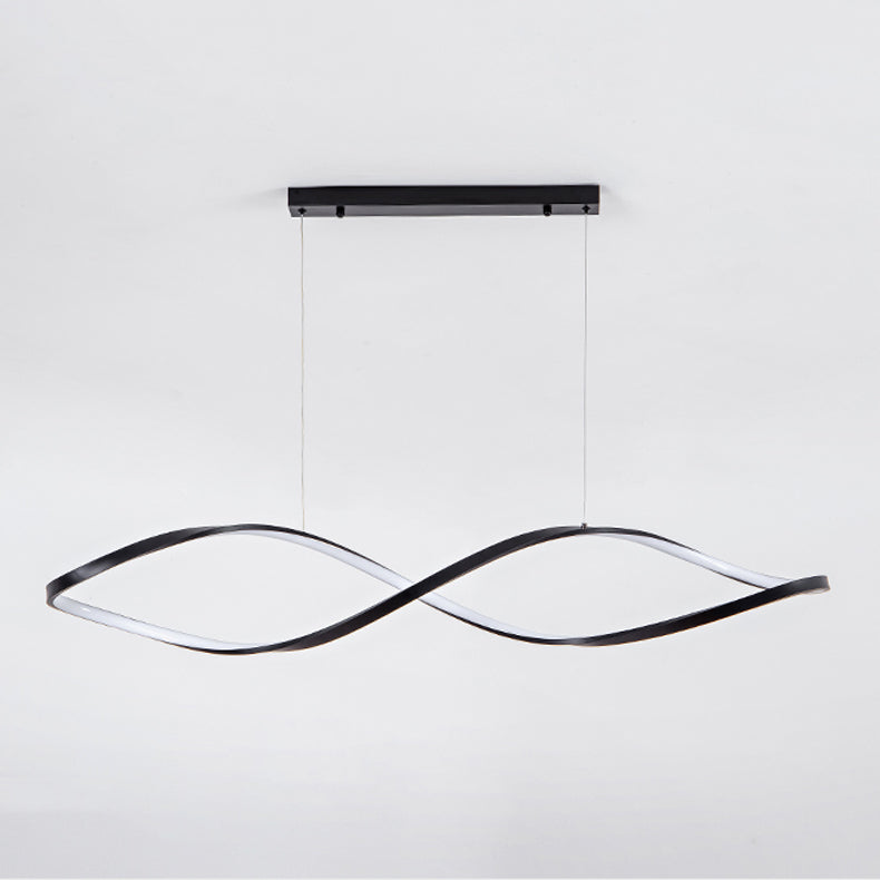 Linear Shape Island Pendant Contemporary Style Metal 1 Light Island Pendant Light