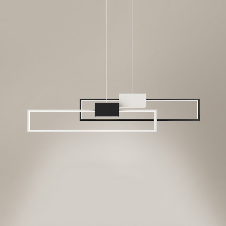 Linear Shape Island Lights Contemporary Style Metal 4 Light Island Pendant Lights