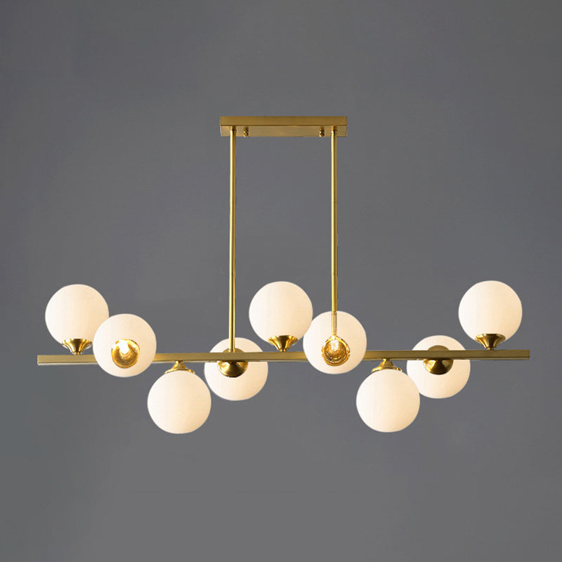 Spherical Shape Island Pendant Modern Style Glass Multi Lights Island Lighting for Bedroom