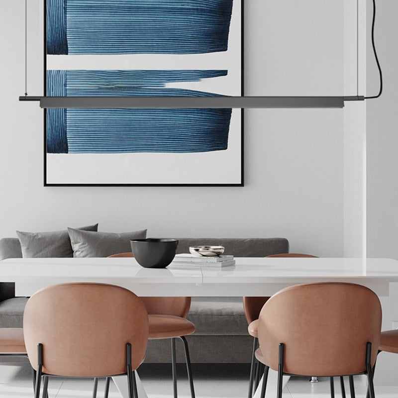 Modern Style Linear Shape Island Light Metal 1 Light Island Lighting