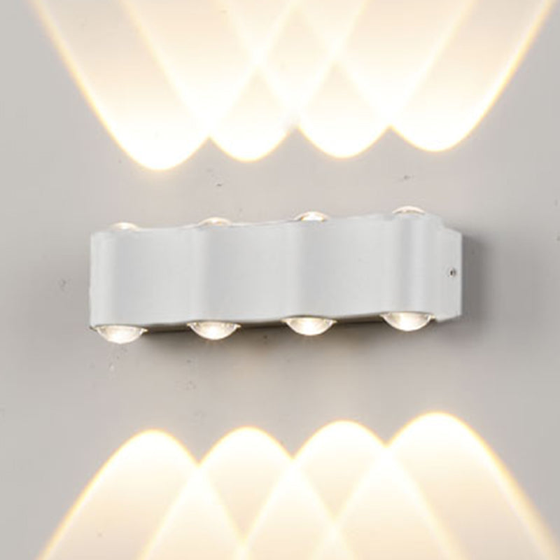 Contemporary Aluminum Wall Light 2.5" High Multi Light Wall Washer for Outdoors