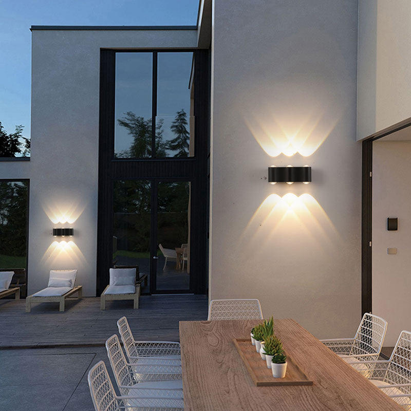 Contemporary Aluminum Wall Light 2.5" High Multi Light Wall Washer for Outdoors
