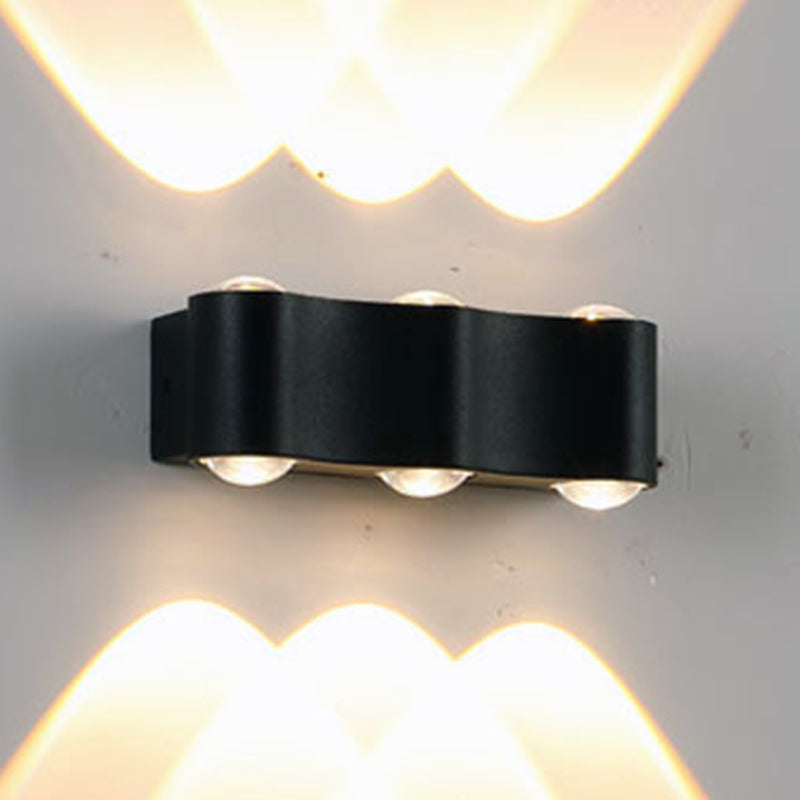 Contemporary Aluminum Wall Light 2.5" High Multi Light Wall Washer for Outdoors